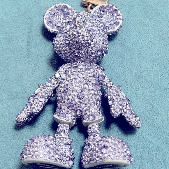Baublebar Disney Mickey Mouse Bling PURPLE Crystal Bag Charm Key Chain F… - Picture 8 of 8